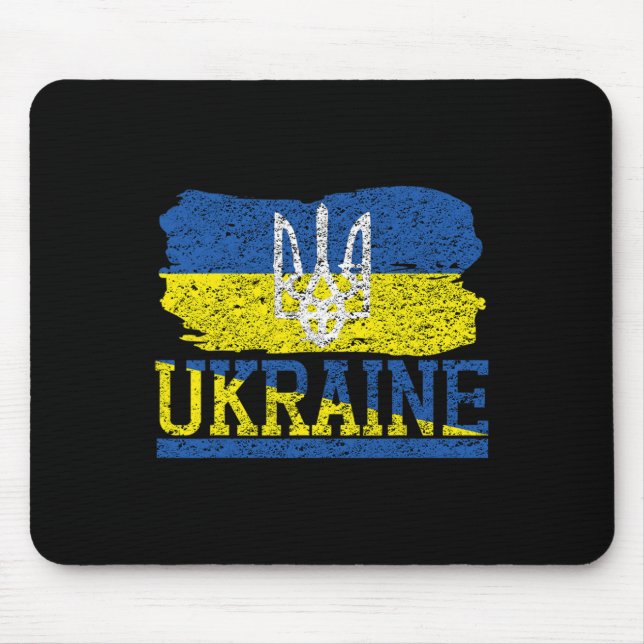 Vintage Ukraine Ukrainian Flag Pride 6  Mouse Pad (Front)