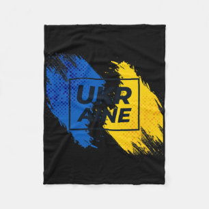 Vintage Ukraine Ukrainian Flag Pride 7 Fleece Blanket