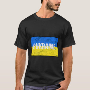 Vintage Ukraine Ukrainian Flag Pride 8 T-Shirt