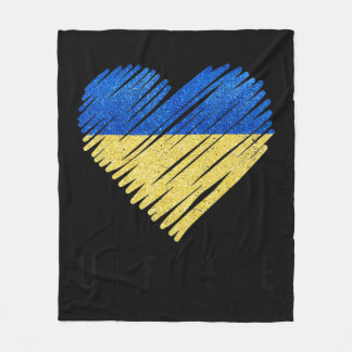 Vintage Ukraine Ukrainian Flag Pride  Fleece Blanket