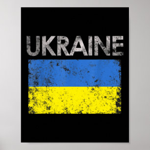 Vintage Ukraine Ukrainian Flag Pride Gift 1 Poster