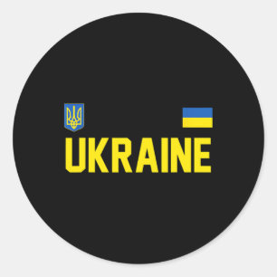 Vintage Ukraine Ukrainian Flag Pride Gifts 2 Classic Round Sticker