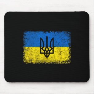 Vintage Ukraine Ukrainian Flag Ukraine Army Triden Mouse Pad