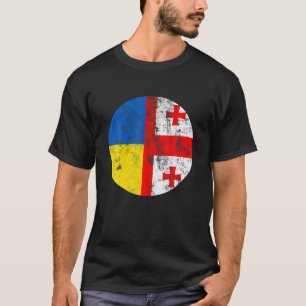 Vintage UKRAINE Ukrainian Georgia Cross Flag Frien T-Shirt