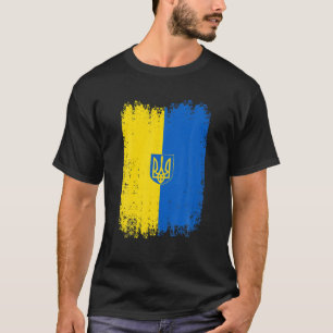 Vintage Ukraine Ukrainian National Flag Patriotic T-Shirt