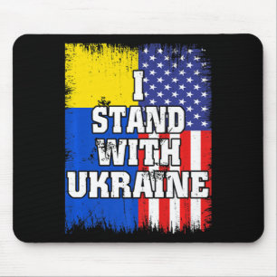 Vintage Ukrainian American Flag Ukraine Patriotic  Mouse Pad