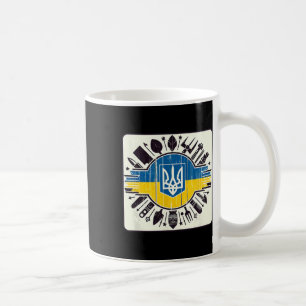 Vintage Ukrainian Bynner Fan Ukraine Flag Retro Ar Coffee Mug