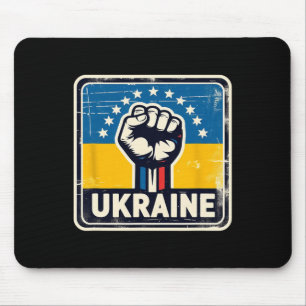 Vintage Ukrainian Bynner Fan Ukraine Flag Retro Ar Mouse Pad