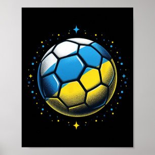 Vintage Ukrainian Bynner Fan Ukraine Flag Retro Ar Poster