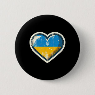 Vintage Ukrainian Bynner Fan Ukraine Flag Retro Cu 6 Cm Round Badge