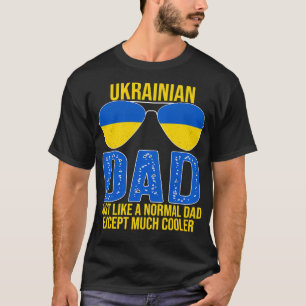 Vintage Ukrainian Dad Ukraine Flag Sunglasses Fath T-Shirt
