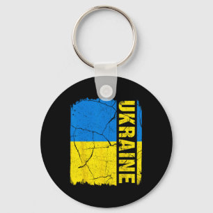 Vintage Ukrainian Flag Ukraine Pride Roots Heritag Key Ring
