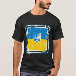 Vintage Ukrainian Nner Fan Ukraine Flag Retro Art T-Shirt