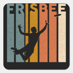 Vintage Ultimate Frisbee Sport Retro Square Sticker