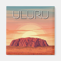 Vintage Uluru Australia Sunset