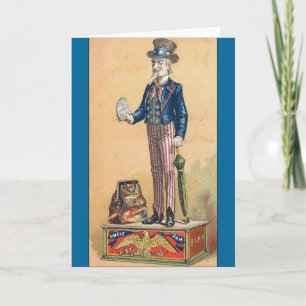 Vintage Uncle Sam Coin Bank Card