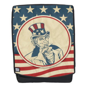 Vintage Uncle Sam Stars and Stripes Backpack