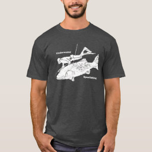 Vintage Underwater Spearfishing Free Diver T-Shirt