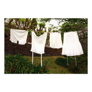 Vintage underwear laundry photo print