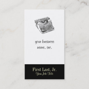 Vintage Underwood Distressed Typewriter Business Card