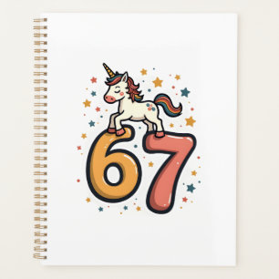 Vintage Unicorn 67 Birthday Party Rainbow Dabbing Planner