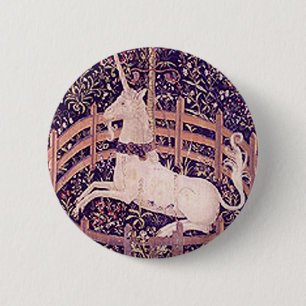 Vintage Unicorn In Captivity Tapestry 6 Cm Round Badge