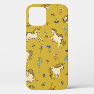 Vintage unicorn in forest flowers pattern iPhone 12 case