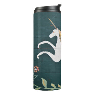 Vintage unicorn thermal tumbler