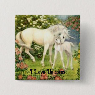 Vintage Unicorns Button Pin