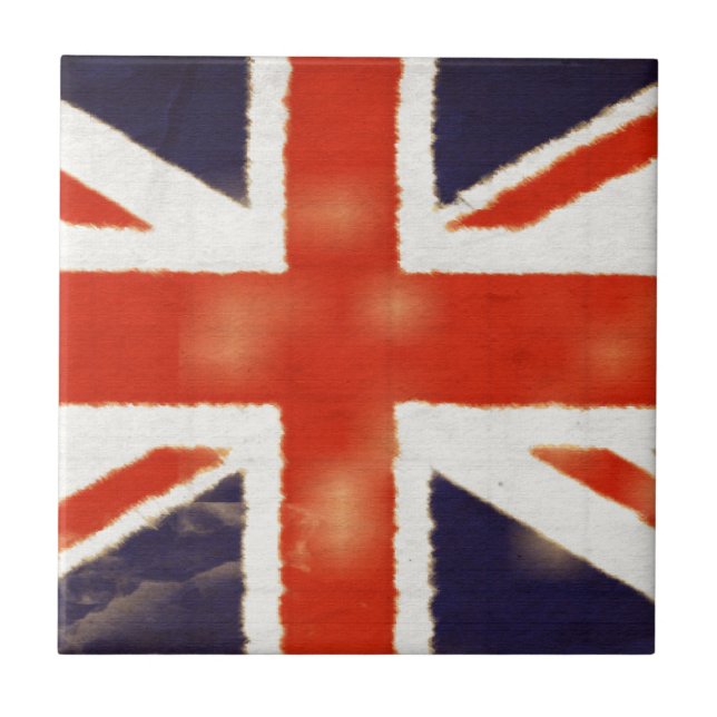 Vintage Union Jack Ceramic Gift Tile (Front)