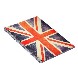 Vintage Union Jack flag Notebook