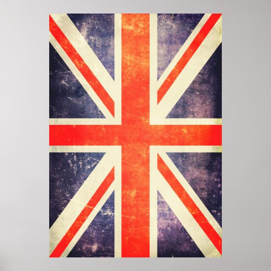 Vintage union Jack flag Poster | Zazzle.com.au