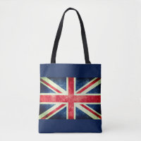 Vintage Union Jack Flag Tote Bag
