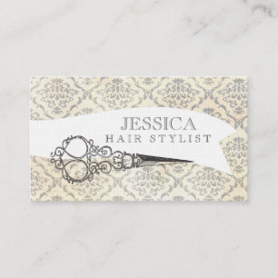 Vintage Unique Professional Scissors Hair Stylist Business Card