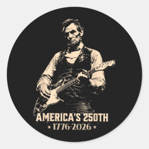 Vintage United States 250 Anniversary Abe Lincoln Classic Round Sticker