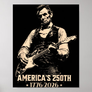 Vintage United States 250 Anniversary Abe Lincoln Poster
