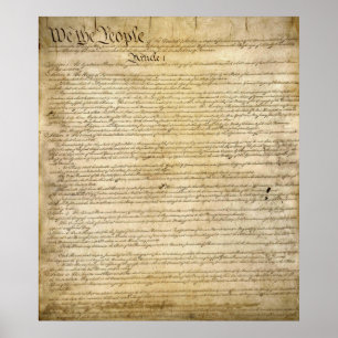 Vintage United States Constitution Poster