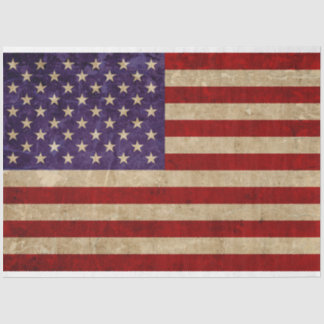 Vintage United States Flag Decoupage Tissue Paper