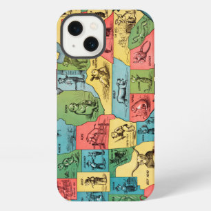 Vintage United States Nicknames Map iPhone Case