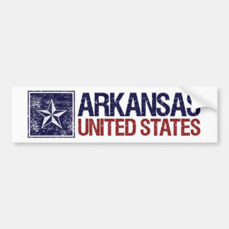 Vintage United States with Star – Arkansas Bumper Sticker
