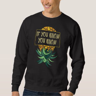 Vintage Upside Down Pineapple Subtle Swinger Sweatshirt