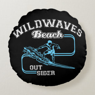 Vintage Urban Grunge Distressed Monogram Letter Round Cushion