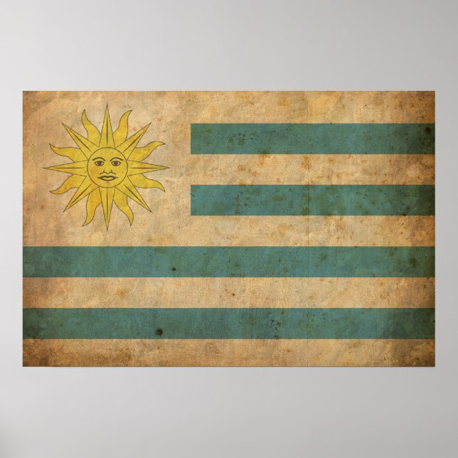 Vintage Uruguay Flag Poster (Front)