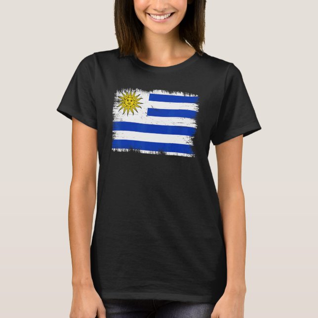 Vintage Uruguay Flag Uruguayan Independence Day T-Shirt (Front)