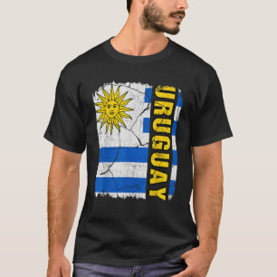 Vintage Uruguayuan Flag Uruguay Pride Roots Herita T-Shirt