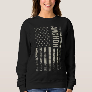 Vintage US American Flag Anchor Sweatshirt