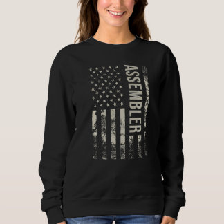 Vintage US American Flag Assembler Premium Sweatshirt