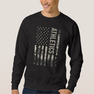 Vintage US American Flag Athletics Premium Sweatshirt