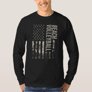 Vintage US American Flag Beach Volleyball Premium T-Shirt