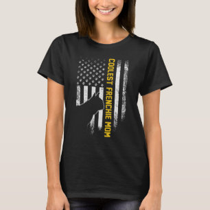 Vintage Us American Flag Coolest French Bulldog Mo T-Shirt